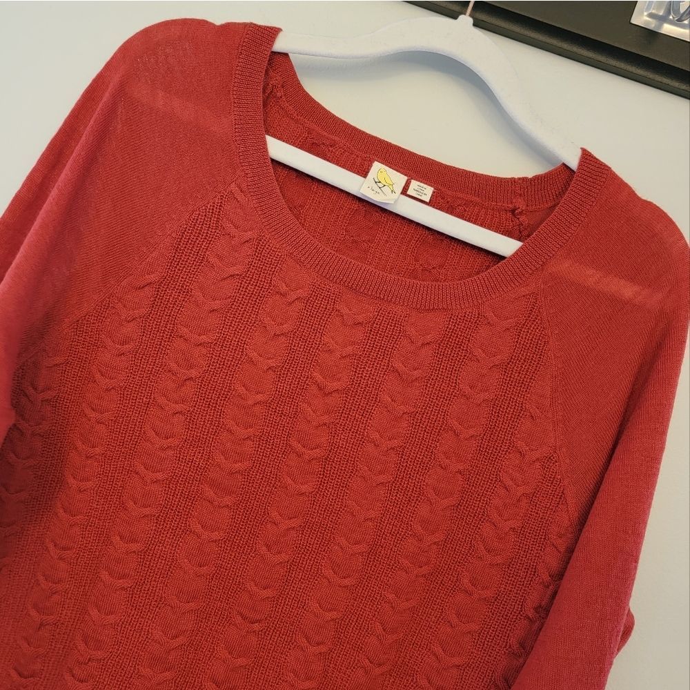 Anthropologie Wool Cable Knit Sweater